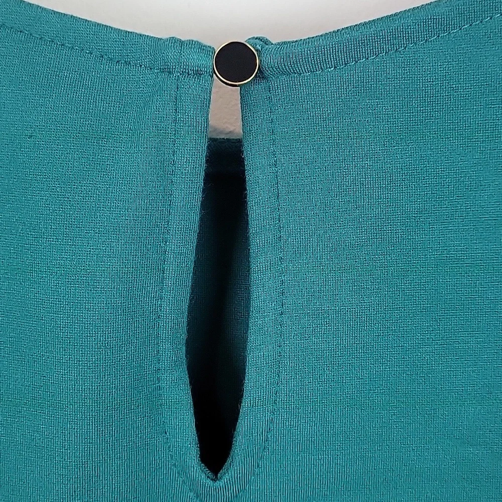 J. Crew Green Puff Sleeve Ponte Blouse Size small AE781
